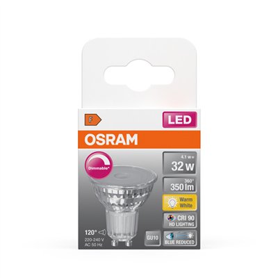 LED SUPERSTAR PLUS REFLECTOR PAR16 4.1W 927 GU10