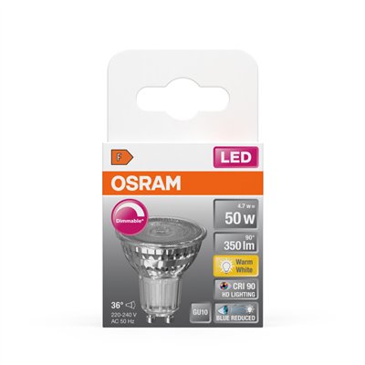 LED SUPERSTAR PLUS REFLECTOR PAR16 4.7W 927 GU10