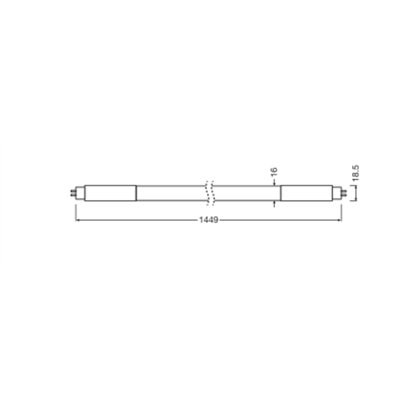 LED TUBE T5 AC MAINS P 1449 mm 36W 865
