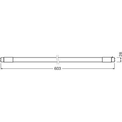 LED TUBE T8 EM CONNECTED P 600 mm 7.5W 830