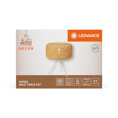 Decor Paper Bale Table 1XE27 Beige