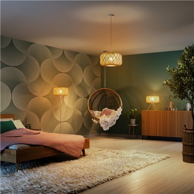 Decor Paper Bale Table 1XE27 Beige