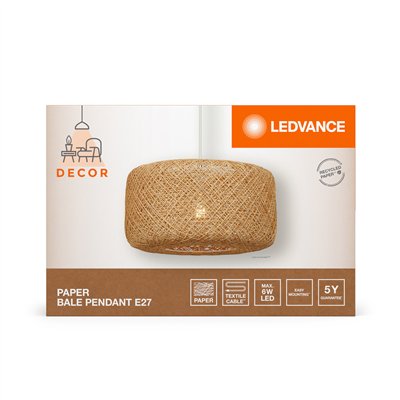 Decor Paper Bale Pendant 1XE27 Beige