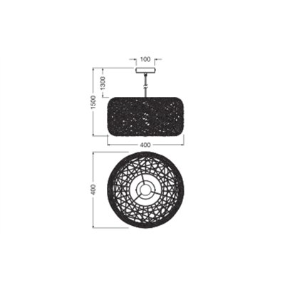 Decor Paper Bale Pendant 1XE27 Beige