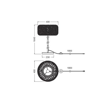 Decor Paper Bale Floor 1XE27 Beige