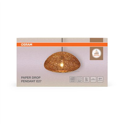 Decor Paper Drop Pendant 1XE27 Beige