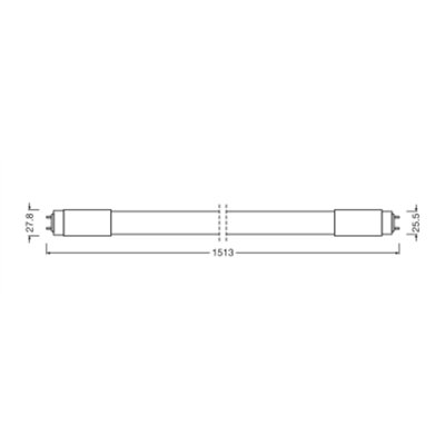 LED TUBE T8 UNIVERSAL V 1500 mm 24W 830
