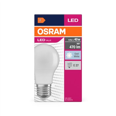 LED VALUE CLASSIC A 4.9W 840 Frosted E27