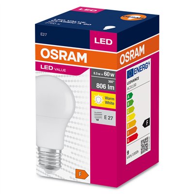 LED VALUE CLASSIC A 60 FR 8 W/2700 K E27 