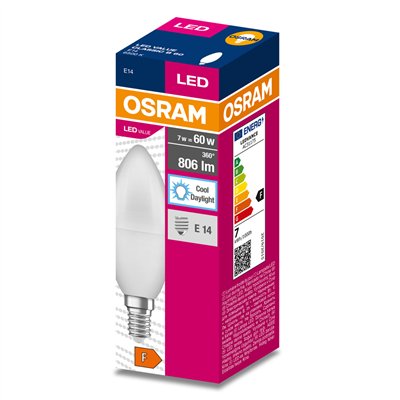 LED VALUE CLASSIC B 60  7.5 W/6500 K E14 