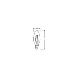 LED CLASSIC B ENERGY EFFICIENCY C DIM S 2.9W 827 Clear E14