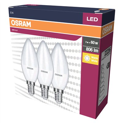 LED VALUE CLASSIC B 60 FR 7.5 W/2700 K E14 
