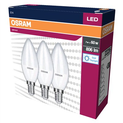 LED VALUE CLASSIC B 60  7.5 W/6500 K E14 