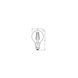 LED CLASSIC P ENERGY EFFICIENCY B S 2.5W 827 Clear E14