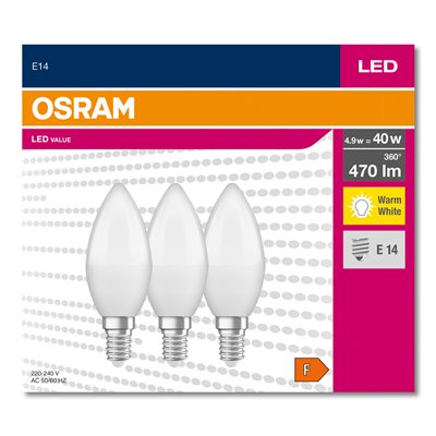 LED VALUE CLASSIC B 40  4.9 W/2700 K E14 