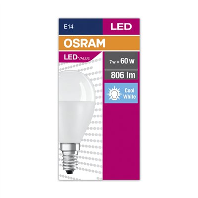 LED VALUE CLASSIC P 60  6.5 W/4000 K E14 