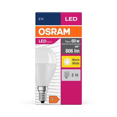 LED VALUE CLASSIC P 60 FR 6.5 W/2700 K E14 
