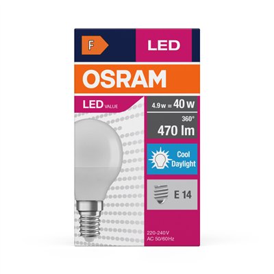 LED VALUE CLASSIC P 4.9W 865 Frosted E14