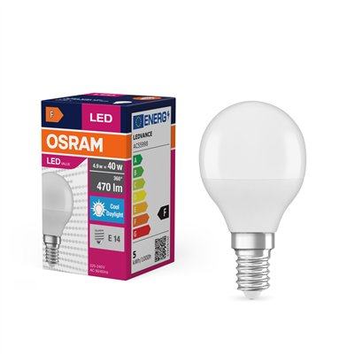 LED VALUE CLASSIC P 4.9W 865 Frosted E14