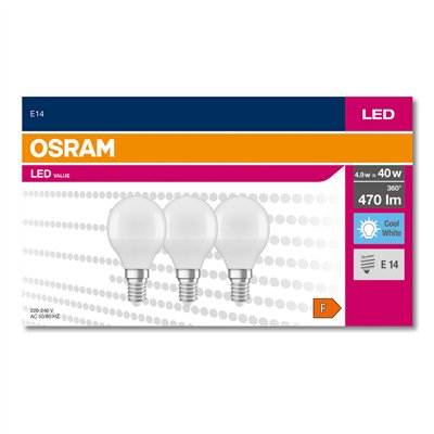 LED VALUE CLASSIC P 40  4.9 W/4000 K E14 
