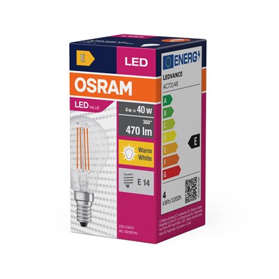 LED VALUE CLASSIC P 4W 827 Clear E14