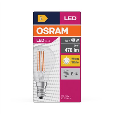 LED VALUE CLASSIC P 4W 827 Clear E14