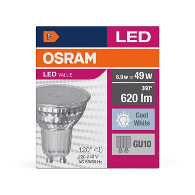 LED VALUE PAR16 6.9W 840 GU10