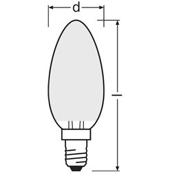LED CLASSIC B P 4W 827 Frosted E14