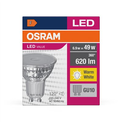LED VALUE PAR16 6.9W 830 GU10