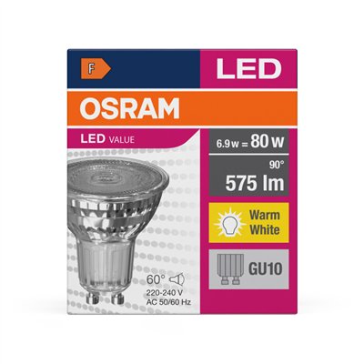 LED VALUE PAR16 6.9W 830 GU10