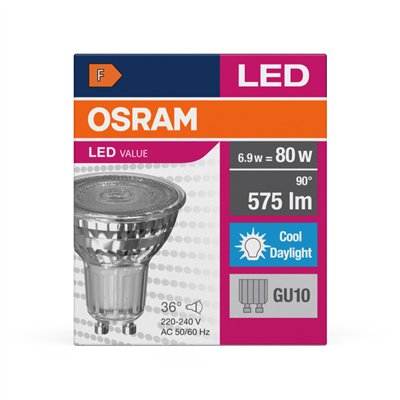 LED VALUE PAR16 6.9W 865 GU10