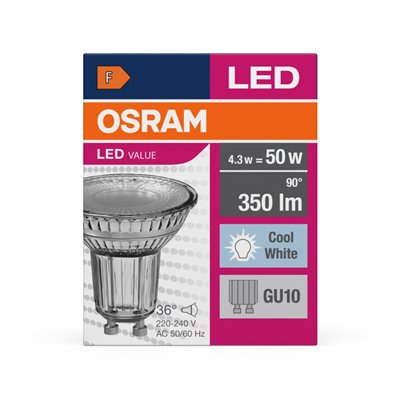 LED VALUE PAR16 4.3W 840 GU10