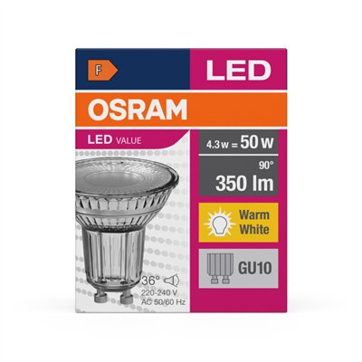 LED VALUE PAR16 4.3W 827 GU10