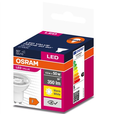 LED VALUE PAR16 WHITE 50 60 ° 4.5 W/2700 K GU10 