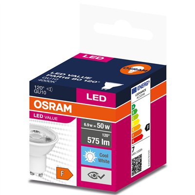 LED VALUE PAR16 WHITE 50 120 ° 6.9 W/4000 K GU10 
