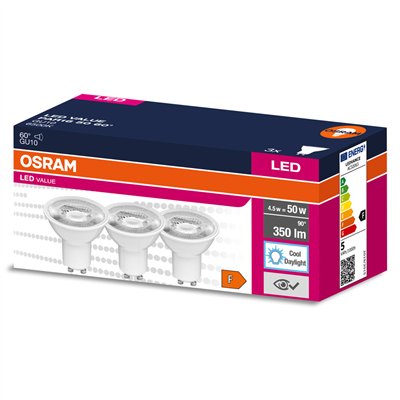 LED VALUE PAR16 WHITE 50 60 ° 4.5 W/6500 K GU10 