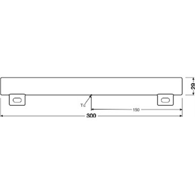 LEDinestra® DIM 3.1W 827 Frosted S14s