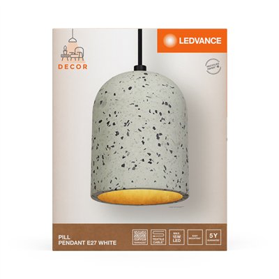 Decor Pill Pendant 1XE27 White