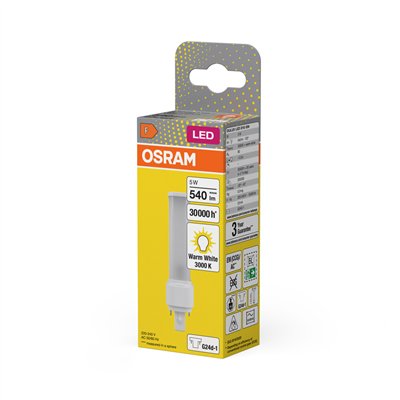 OSRAM DULUX LED D EM & AC MAINS  5W 830 G24D-1