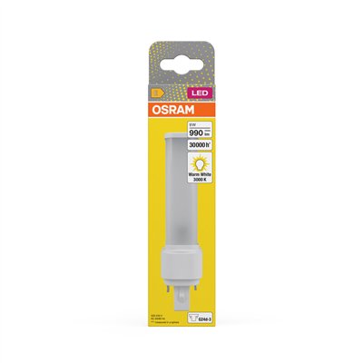 OSRAM DULUX LED D EM & AC MAINS  9W 830 G24D-3