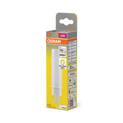 OSRAM DULUX LED D/E HF & AC MAINS 7W 830 G24Q-2
