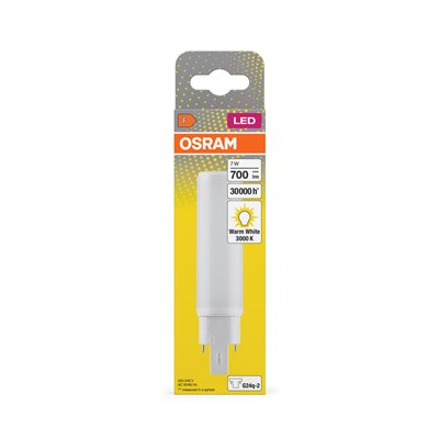 OSRAM DULUX LED D/E HF & AC MAINS 7W 830 G24Q-2