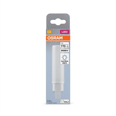 OSRAM DULUX LED D/E HF & AC MAINS 7W 840 G24Q-2