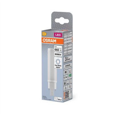 OSRAM DULUX LED D/E HF & AC MAINS 6W 840 G24Q-1