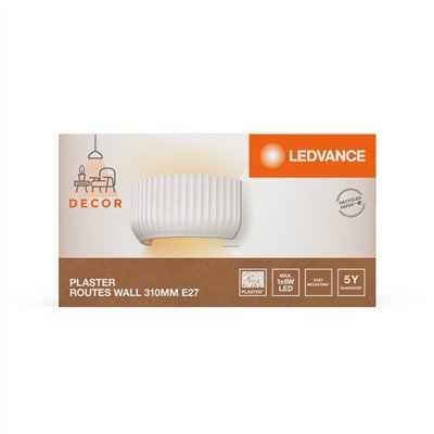 Decor Plaster Routes Wall Up 310 1XE27 White