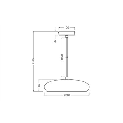 Decor Plaster Pure Pendant 280 E27 White