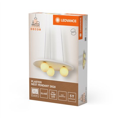 Decor Plaster Nest Pendant 3XG9 White