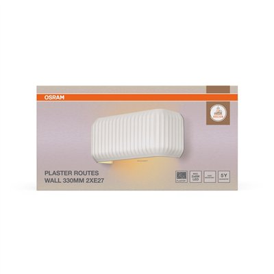 Decor Plaster Routes Wall 330 2XE27 White