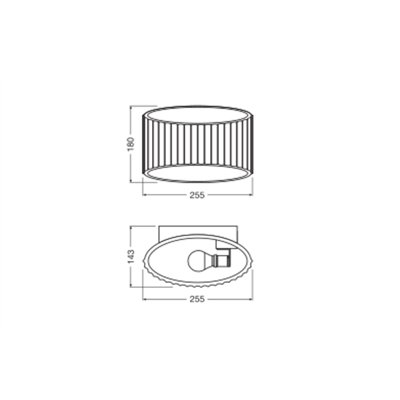 Decor Plaster Band Wall 255 1XE27