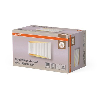Decor Plaster Band Flat Wall 290 1XE27 White